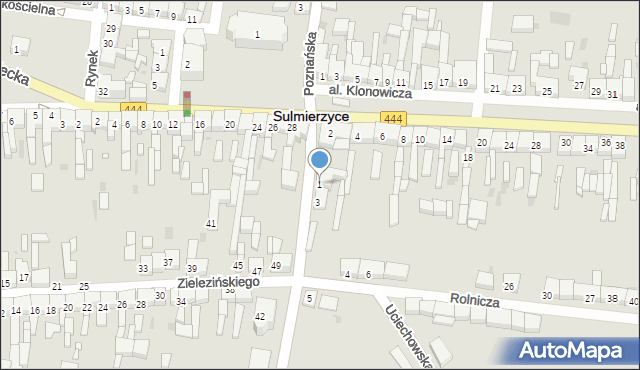 Sulmierzyce, Wrocławska, 1, mapa Sulmierzyce