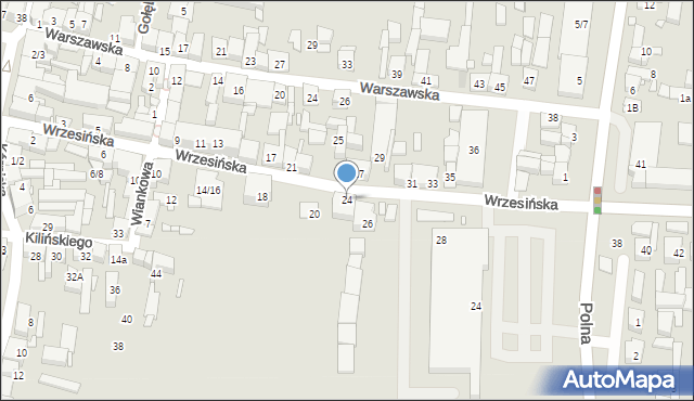 Swarzędz, Wrzesińska, 24, mapa Swarzędz