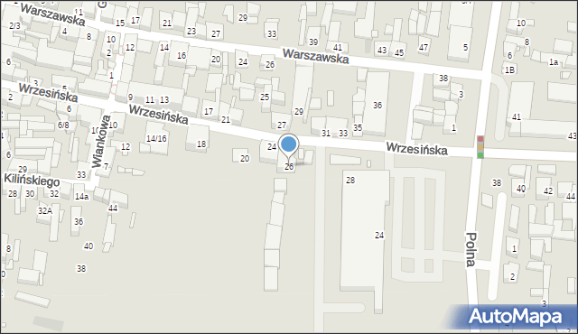 Swarzędz, Wrzesińska, 26, mapa Swarzędz