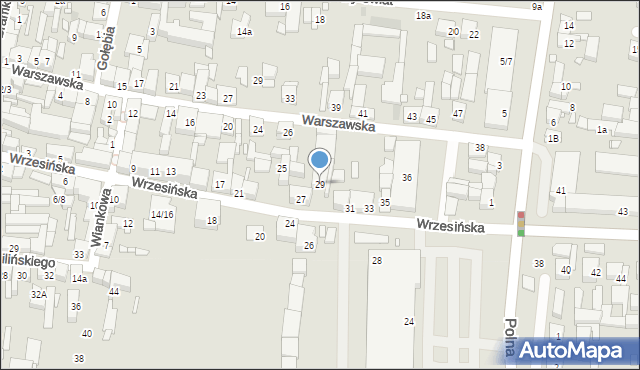 Swarzędz, Wrzesińska, 29, mapa Swarzędz