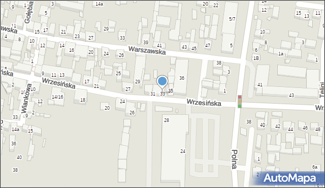 Swarzędz, Wrzesińska, 33, mapa Swarzędz