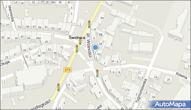 Świdnica, Wrocławska, 2, mapa Świdnicy