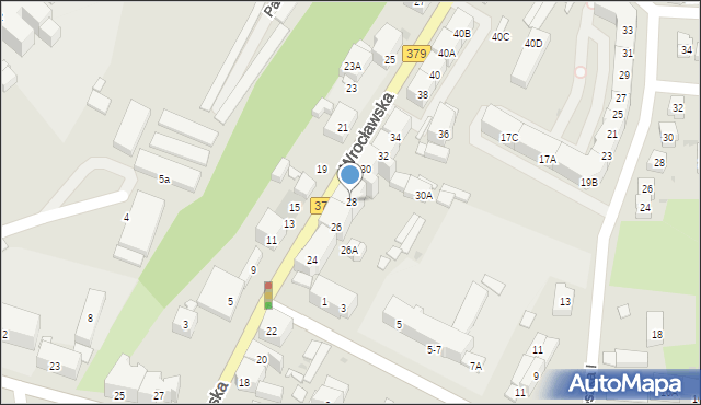 Świdnica, Wrocławska, 28, mapa Świdnicy