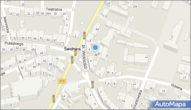 Świdnica, Wrocławska, 4a, mapa Świdnicy