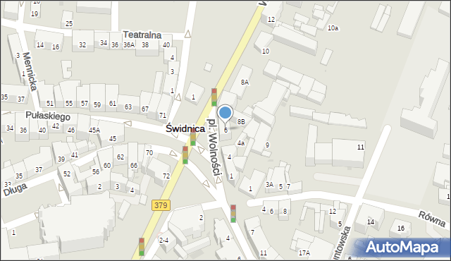 Świdnica, Wrocławska, 6, mapa Świdnicy