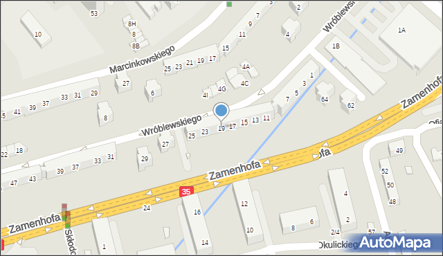 Świdnica, Wróblewskiego Walerego, gen., 19, mapa Świdnicy