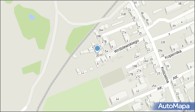 Świętochłowice, Wróblewskiego Walerego, gen., 10, mapa Świętochłowice