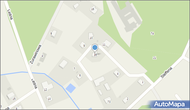 Sząbruk, Wrzosowa, 16, mapa Sząbruk