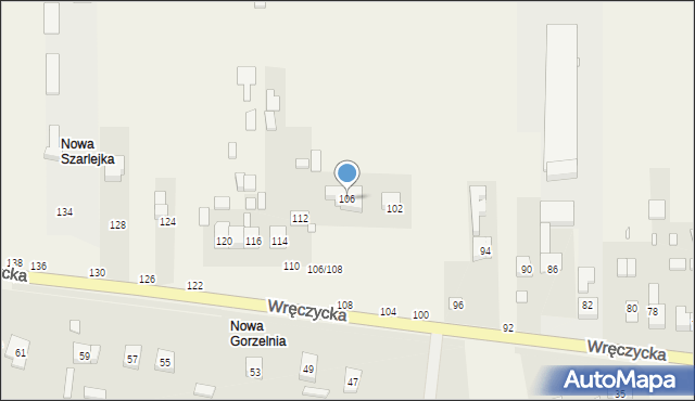 Szarlejka, Wręczycka, 106, mapa Szarlejka