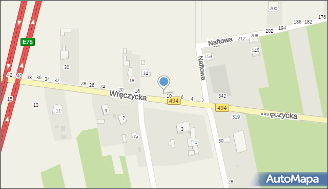 Szarlejka, Wręczycka, 12, mapa Szarlejka