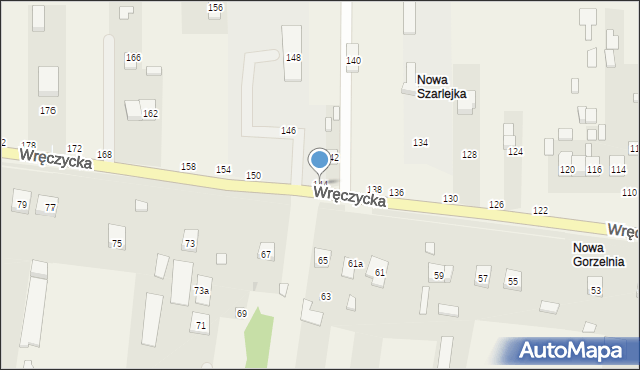 Szarlejka, Wręczycka, 144, mapa Szarlejka