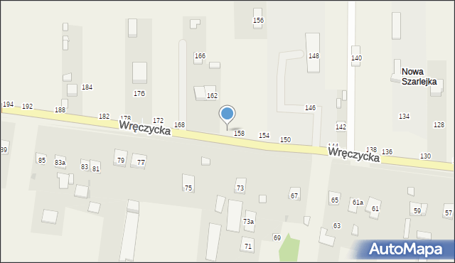 Szarlejka, Wręczycka, 160, mapa Szarlejka