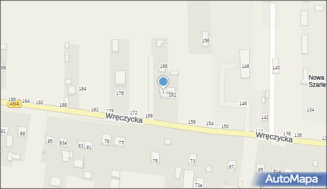 Szarlejka, Wręczycka, 164, mapa Szarlejka