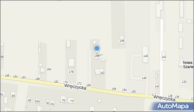 Szarlejka, Wręczycka, 166, mapa Szarlejka