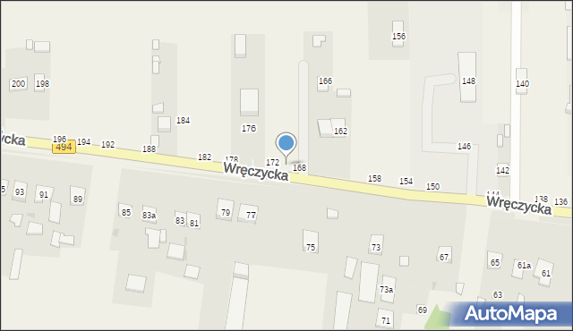 Szarlejka, Wręczycka, 170, mapa Szarlejka