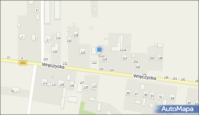 Szarlejka, Wręczycka, 216, mapa Szarlejka