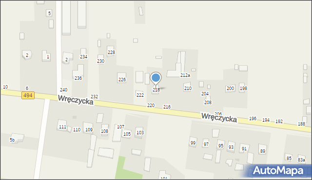 Szarlejka, Wręczycka, 218, mapa Szarlejka