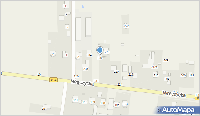 Szarlejka, Wręczycka, 230, mapa Szarlejka