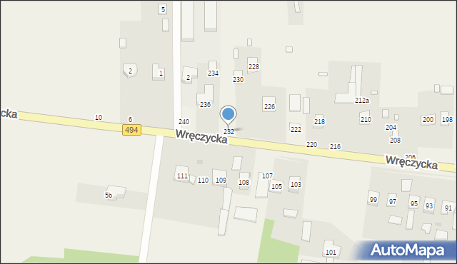 Szarlejka, Wręczycka, 232, mapa Szarlejka