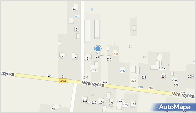 Szarlejka, Wręczycka, 234, mapa Szarlejka