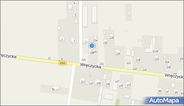 Szarlejka, Wręczycka, 236, mapa Szarlejka