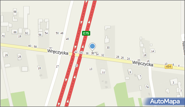 Szarlejka, Wręczycka, 36, mapa Szarlejka