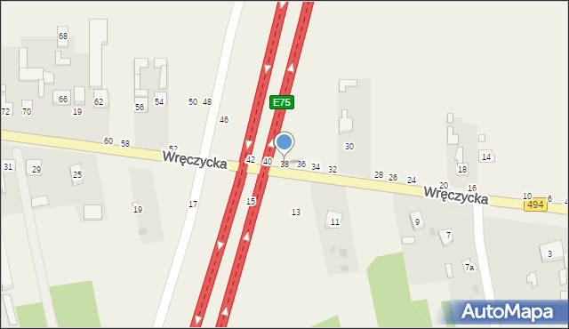 Szarlejka, Wręczycka, 38, mapa Szarlejka