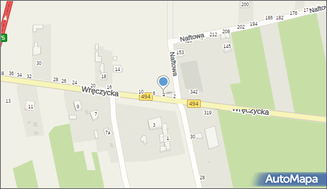 Szarlejka, Wręczycka, 4, mapa Szarlejka