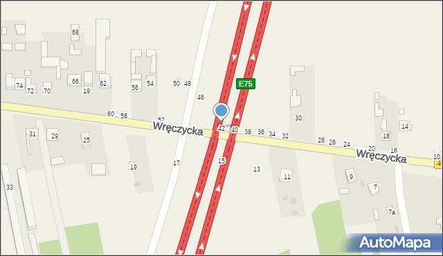 Szarlejka, Wręczycka, 42, mapa Szarlejka