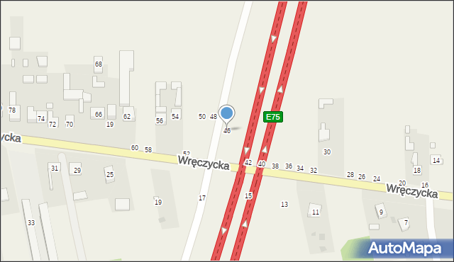 Szarlejka, Wręczycka, 46, mapa Szarlejka