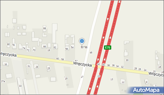 Szarlejka, Wręczycka, 50, mapa Szarlejka