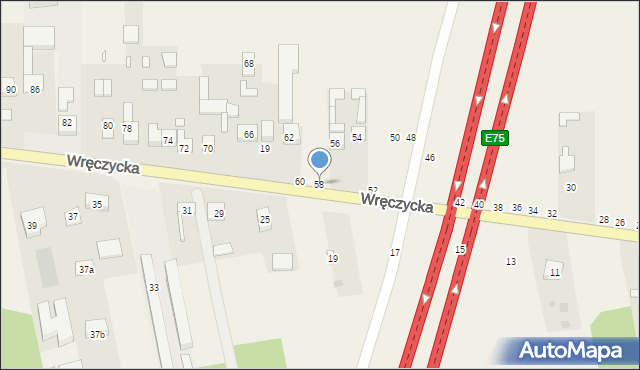 Szarlejka, Wręczycka, 58, mapa Szarlejka