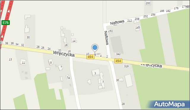 Szarlejka, Wręczycka, 6, mapa Szarlejka