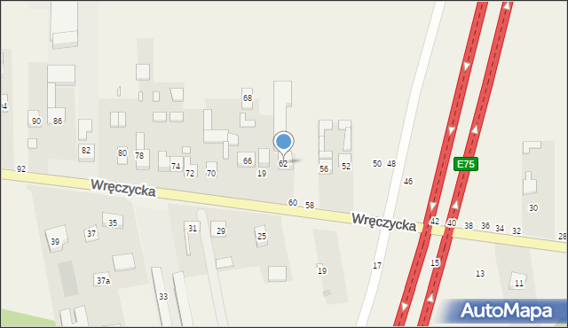 Szarlejka, Wręczycka, 62, mapa Szarlejka