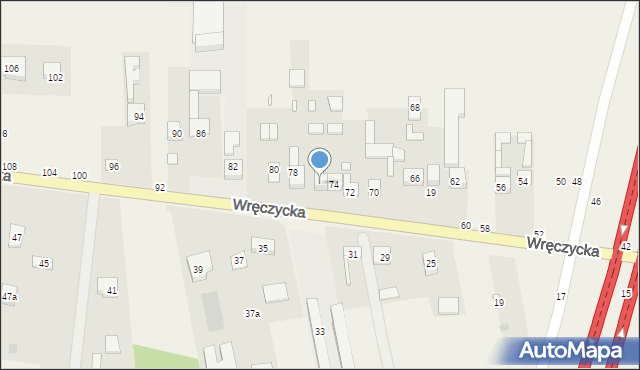 Szarlejka, Wręczycka, 76, mapa Szarlejka