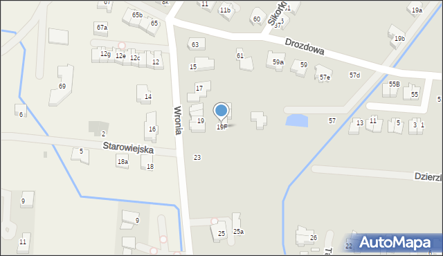 Szczecin, Wronia, 19F, mapa Szczecina