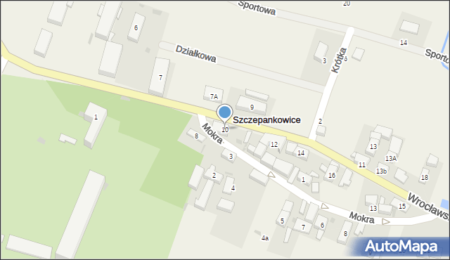 Szczepankowice, Wrocławska, 10, mapa Szczepankowice