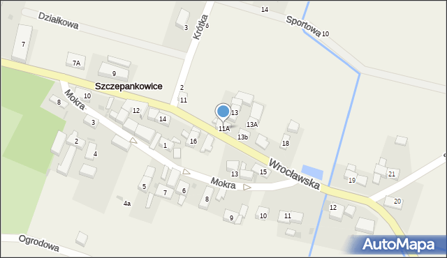 Szczepankowice, Wrocławska, 11A, mapa Szczepankowice