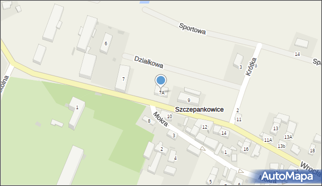 Szczepankowice, Wrocławska, 7A, mapa Szczepankowice