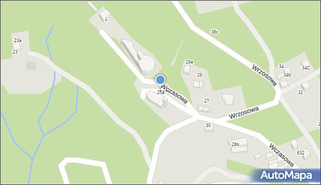 Szczyrk, Wrzosowa, 25a, mapa Szczyrk