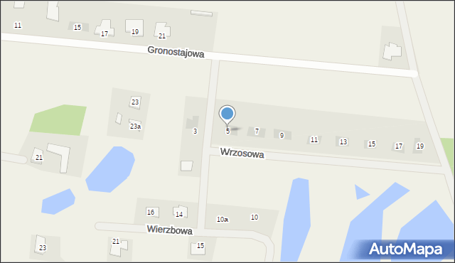 Szembekowo, Wrzosowa, 5, mapa Szembekowo