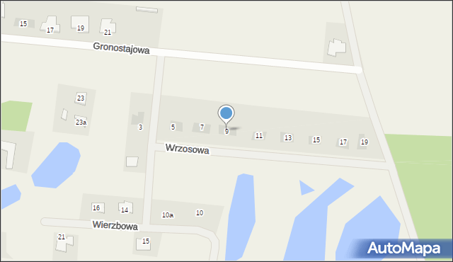 Szembekowo, Wrzosowa, 9, mapa Szembekowo