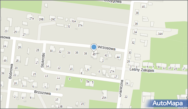 Tłuszcz, Wrzosowa, 40, mapa Tłuszcz