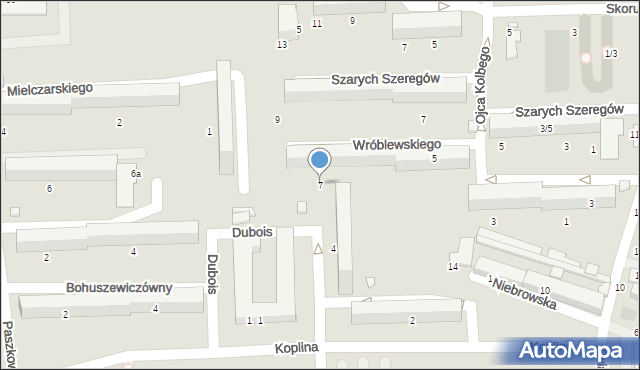 Tomaszów Mazowiecki, Wróblewskiego Walerego, gen., 7, mapa Tomaszów Mazowiecki
