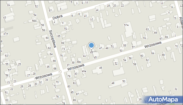 Tomaszów Mazowiecki, Wrzosowa, 43, mapa Tomaszów Mazowiecki