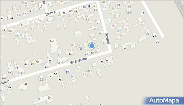 Tomaszów Mazowiecki, Wrzosowa, 69, mapa Tomaszów Mazowiecki