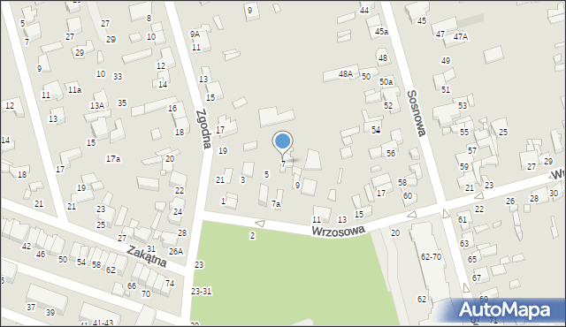 Tomaszów Mazowiecki, Wrzosowa, 7, mapa Tomaszów Mazowiecki
