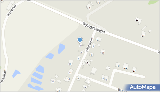 Trzemeszno, Wrzosowa, 4, mapa Trzemeszno