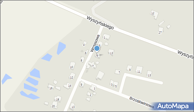 Trzemeszno, Wrzosowa, 5, mapa Trzemeszno