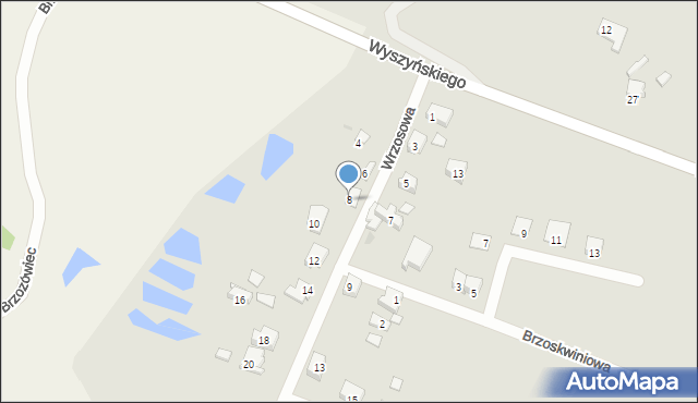 Trzemeszno, Wrzosowa, 8, mapa Trzemeszno